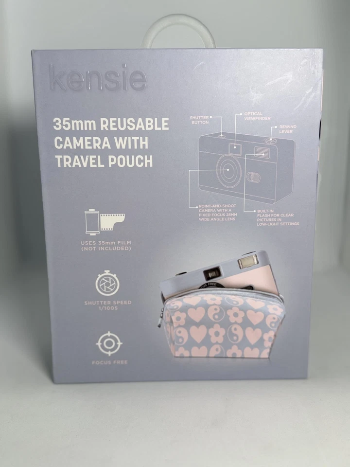 Kensie 35mm Reusable Camera with Travel Pouch Pink/Gray - Image 3 of 3