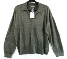 -NWT Barefoot Dreams Cozychic Ultra Lite Collared Pullover Dark Moss Sz L