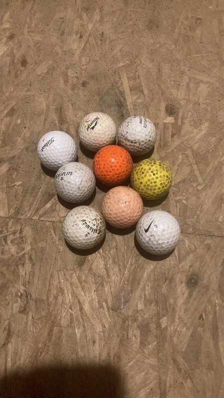 Lot Of 9 Golf Balls Mixed Brands