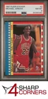 1987 FLEER STICKER #2 MICHAEL JORDAN BULLS HOF PSA 8