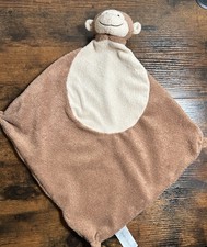 Angel Dear Light Brown Tan White Monkey Baby Security Blanket Lovey Nunu