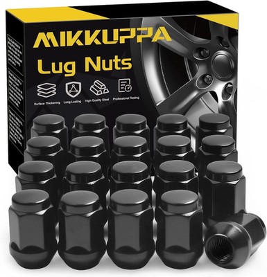 Black Closed End Lug Nuts M12X1.5 for Fusion, Focus, Escape - 20 Pcs Set