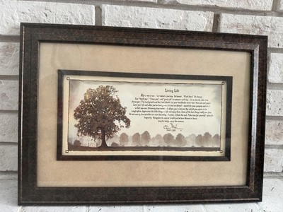 Living Life By Bonnie Mohr 17x12  Matted Framed Print Picture Tree Inspirational