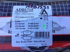 Front Brake Pads ADB1715 Fits Audi 100 A4 A6 Coupe