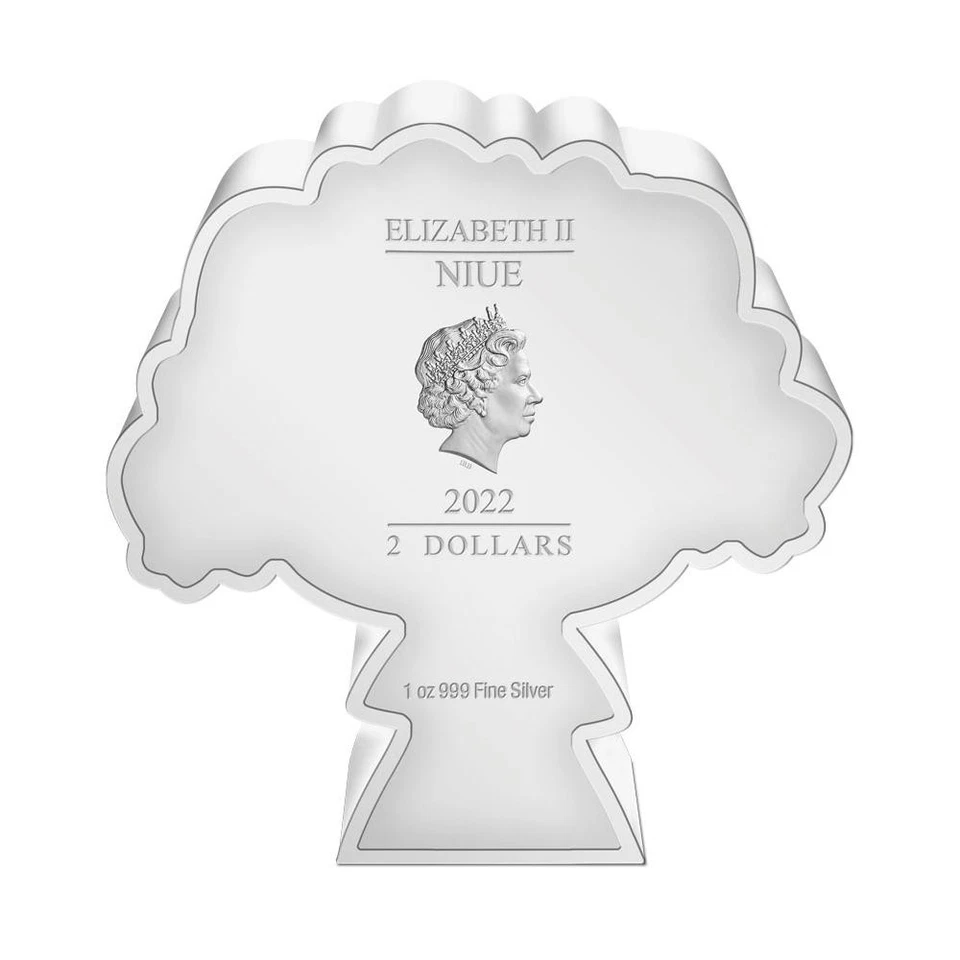 2022 Mount Rushmore Thomas Jefferson 1 oz Silver Chibi By NZ Mint Mintage of - Image 2 of 3