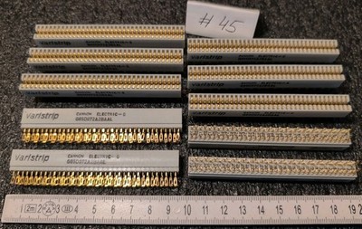 10x  VARLSTRIP CANNON STECKERLEISTEN VG STECKER 36polige  NOS VERGOLDET
