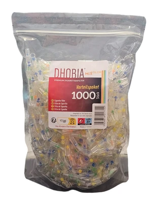 1000 Bunte Zigarettenfilter Filter Spitze Nikotin Teer Aufsatz DHOBIA
