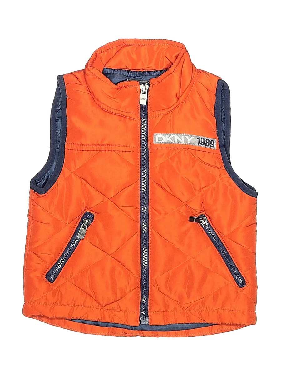 Cardigan DKNY Fille Corail/orange Enveloppant Avec Débardeur Intégré, Taille M