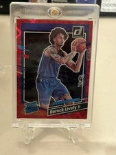2023-24 Donruss International Red Holo Laser Dereck Lively II Rated Rookie RC