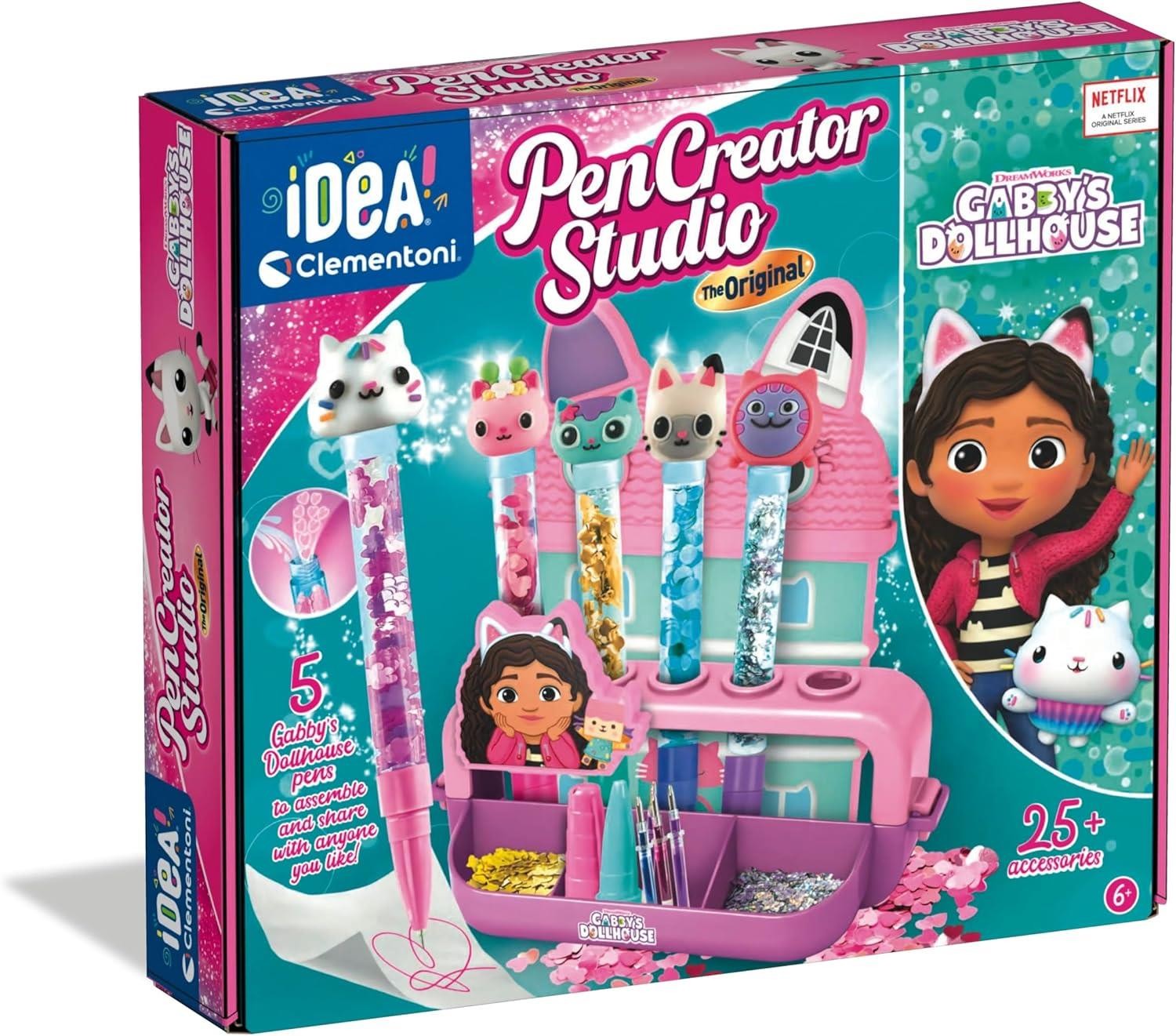 Gabbys Dollhouse Pen Creator Studio With Pen Toppers and Stickers