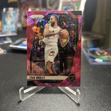 2024-25 Panini Prizm #148 Evan Mobley Prizms Red Cracked Ice - Cleveland Cavs