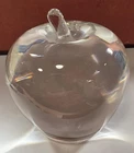 Steuben Art Glass Crystal Signed Apple Teacher Gift Paperweight Figurine 4" tall