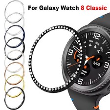 Diamond PC Bezel Ring Styling Frame Cover For Samsung Galaxy Watch 8Classic 46mm