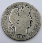 1906-S Barber Half Dollar 50 Cents San Francisco 90% Silver USA Coin