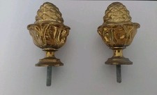 2 Boules  d'Escalie ou Embout de TRINGLE à Rideaux en BRONZE