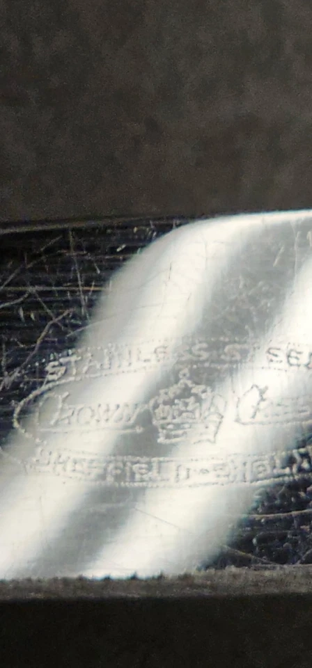 Tenedor para tallar carne Texas Longhorn Steer Head y cuchillo para tallar Sheffield England Foto 3 de 4