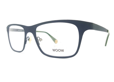 WOOW Brille Much Better 3 Blau Grau Matt Optik Hand Made in Italy 53 18 134 922M