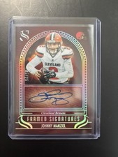 2025 Panini Silhouette Johnny Manziel Cleveland Browns Framed Signature Auto /25