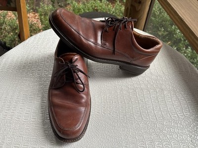 Ecco Holton Shoes Mens EU 46 US 13 Genuine Leather Bourbon Brown Derby Lace Up