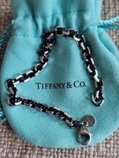 Tiffany & Co Black/Silver AG925 Sparkle Chain...