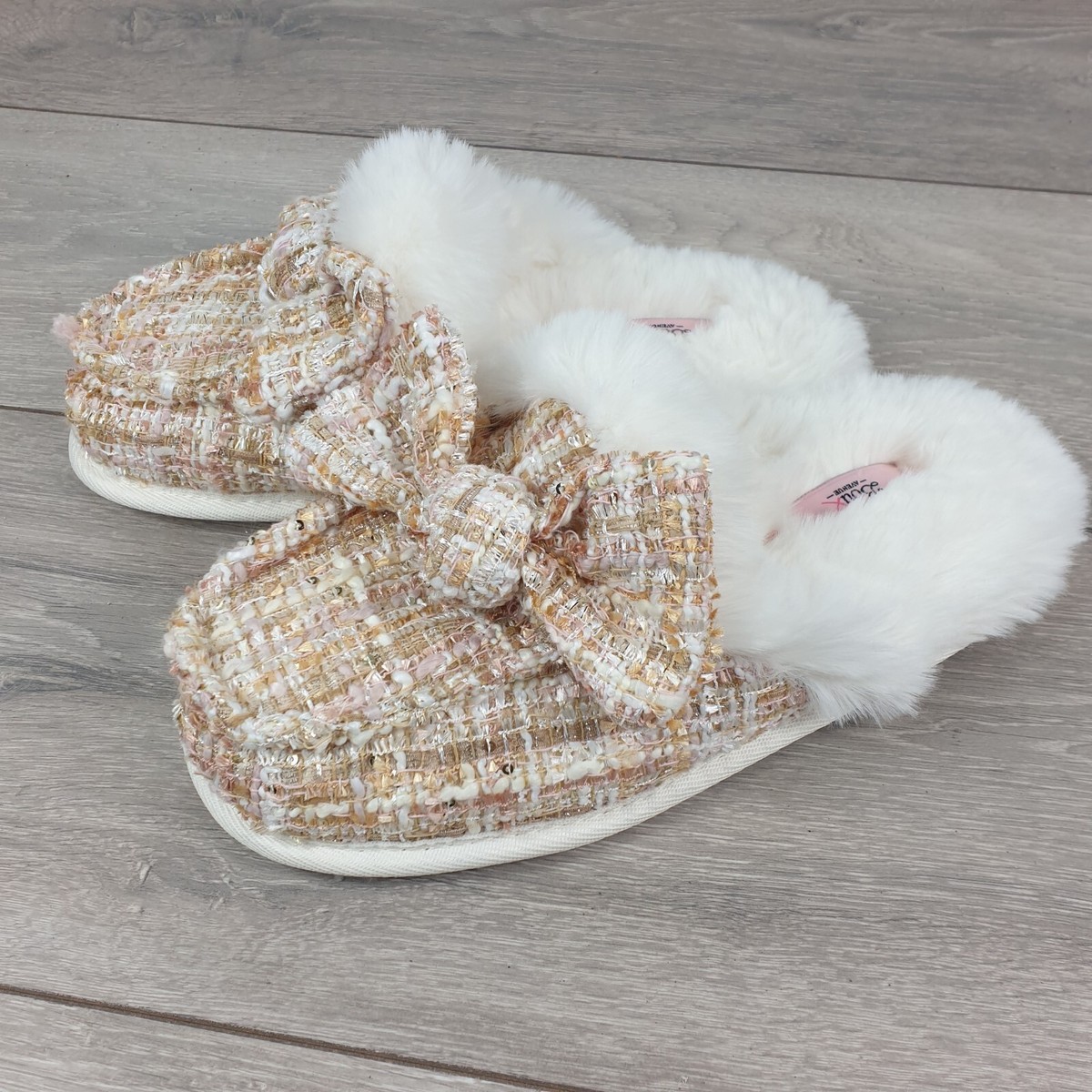 Boux Avenue Fluffy Slider Slippers Uk Boux Avenue Women's Tweed