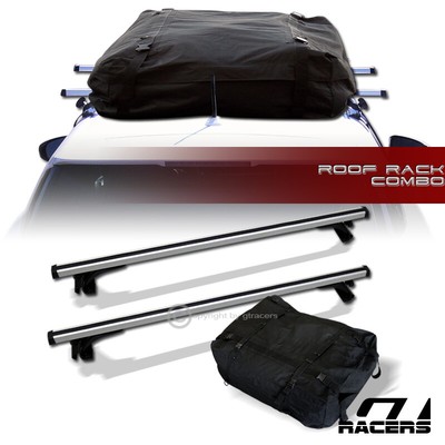 Silver 55/" Adjustable Window Frame Roof Rack Cross Bars Car Luggage Carrier S4