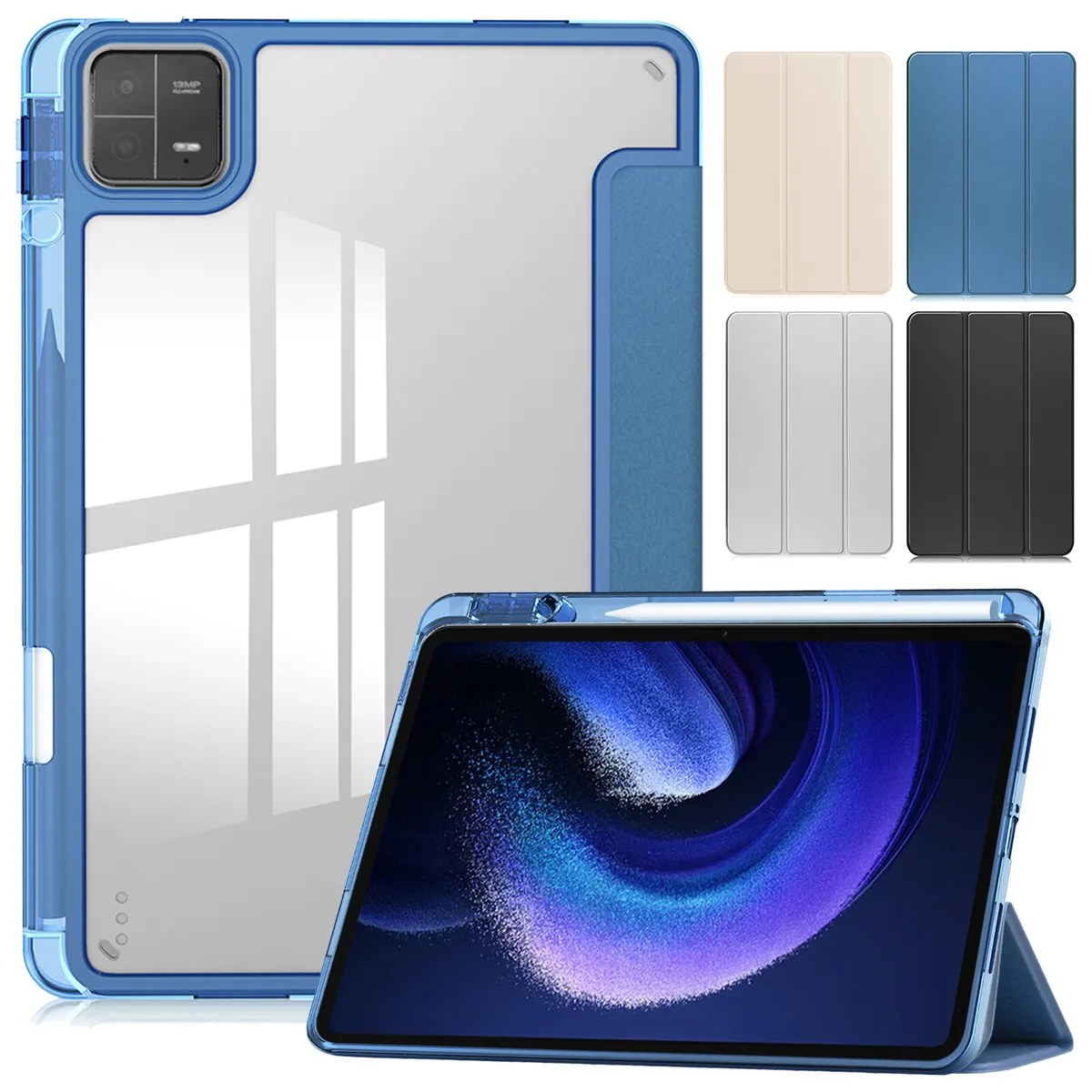 For Xiaomi Mi Pad 6/6 Pro 11 2023 Tablet Case Soft TPU+PU Leather Folding  Cover