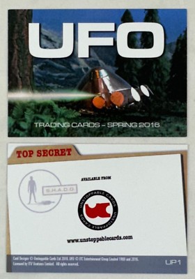 CHEAP PROMO CARD: UFO UK TV SHOW (Unstoppable Cards 2016) #UP1 DARK GREY BORDER