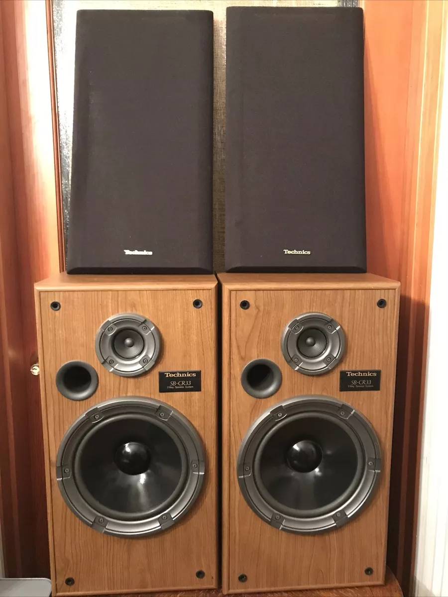 Technics SB CR33 2 Way Speaker System Floor Standing Pair 2 speakers