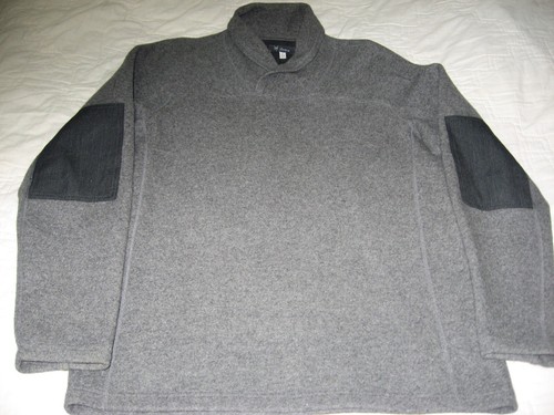 Ibex Hunter's Point Men's Wool Pullover Sweater Medium Elbow Patches USA