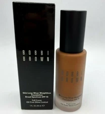 Bobbi Brown Skin LONG-WEAR Weightless Foundation Full Cover oilfree COOL Walnut 