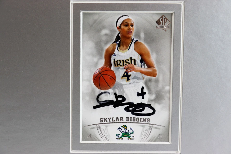 Skylar Diggins Signed Framed 16x20 Photo Set Notre Dame Tulsa Shock w/ Jay Z - Image 2 of 2