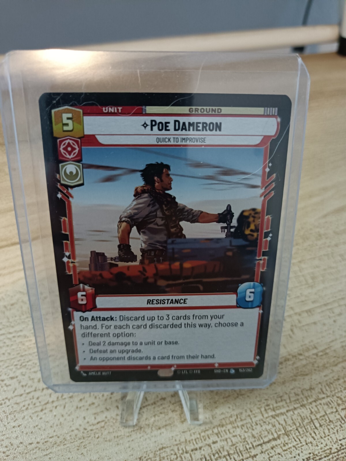 Star Wars Unlimited Shadows Of The Galaxy Poe Dameron 153/262 NM Pack Fresh