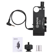BOYA BY-MA2 Dual Channel XLR Audio Mixer Canon Interface For Wireless Microphone