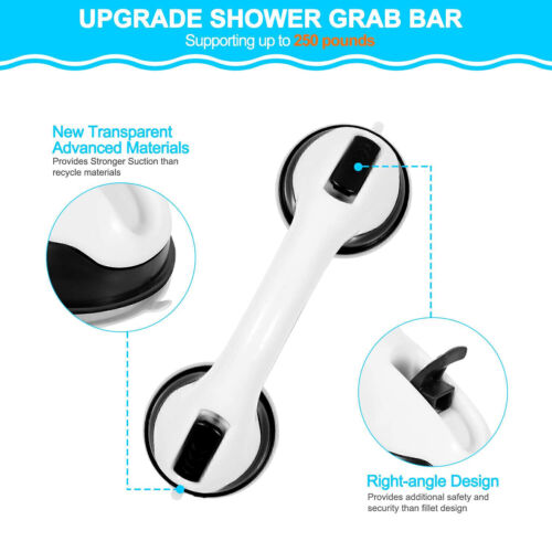 2 X SAFETY SUPPORT HAND RAIL HANDLE BAR GRIP GRAB SUCTION BATH BATHROOM SHOWER - Picture 10 of 14