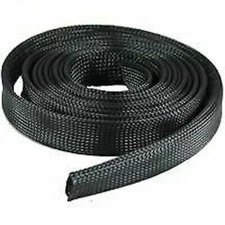 1/4 Inch Black Expandable Wire Cable Sleeving Sheathing Braided Loom 10 Feet