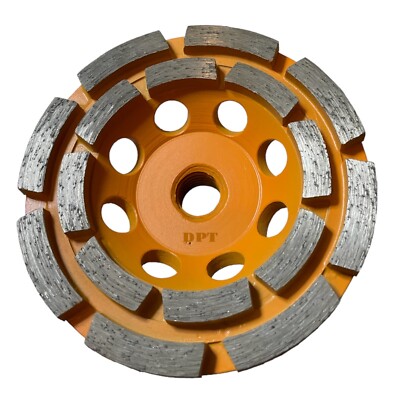 4'' Grinding Concrete Cup Wheel 2 Pack Diamond Double Row Stone Masonry Materials
