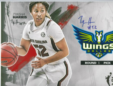 TYASHA HARRIS Signed 8.5 x 11 Photo WNBA Basketball SOUTH CAROLINA Dallas WINGS