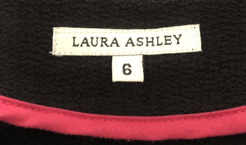 LAURA ASHLEY Vintage Black Wrap Jacket. Size 6-8. GUC - Picture 6 of 8
