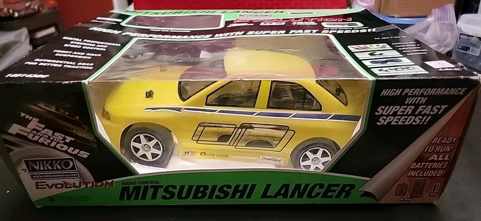 Rare NIKKO The Fast and Furious Mitsubishi Lancer Evolution RC Car - UNTESTED - Image 2 of 4
