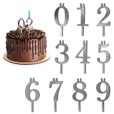 Numbered Aluminum Candle Holders | Reusable Toppers for Birthdays, Anniversar...