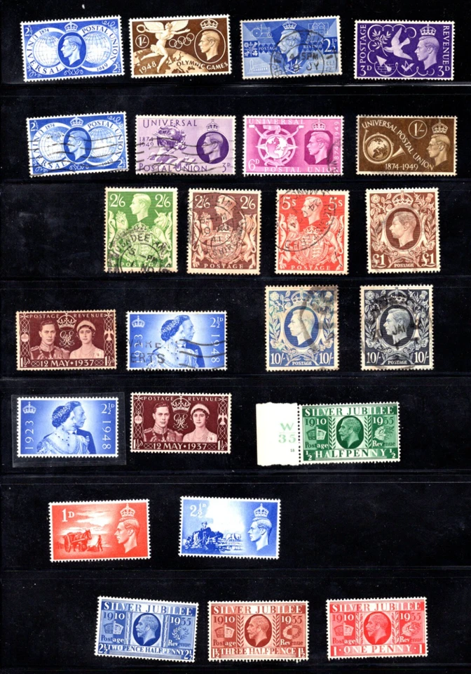 UK GB 1937-1951 COLECCIÓN DE SELLOS MAYORITARIAMENTE DEL REY GEORGE VI 120+ COMO NUEVOS Y USADOS Foto 2 de 4