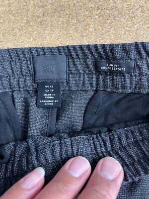 H&M Pants Women's Slim Fit High Rise Drawstring Tencel Black Small