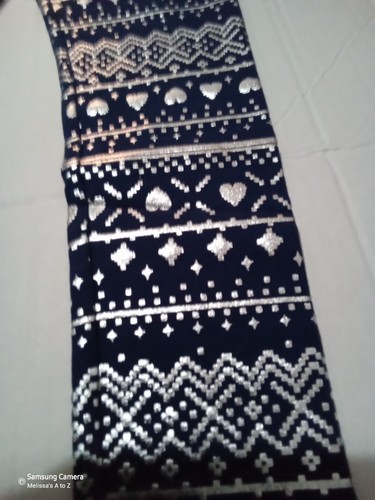 NWT Jumping Beans Tough Cotton Legging 6 Navy & Silver Heart Print Girl’s - Picture 2 of 3
