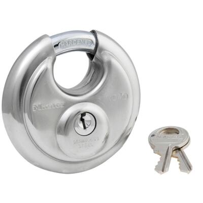#0452 Stainless Steel 2-3/4'' Discus Double-Locking Padlock with Shrouded 5/8'' 