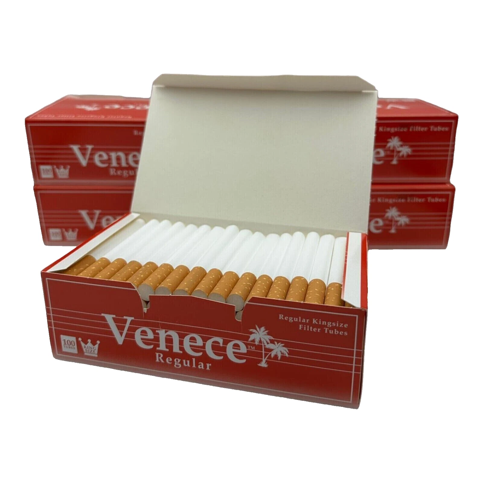 500x Venece Premium Regular Filter Tubes King Size Cork  Red High quality fast s - Picture 1 of 4