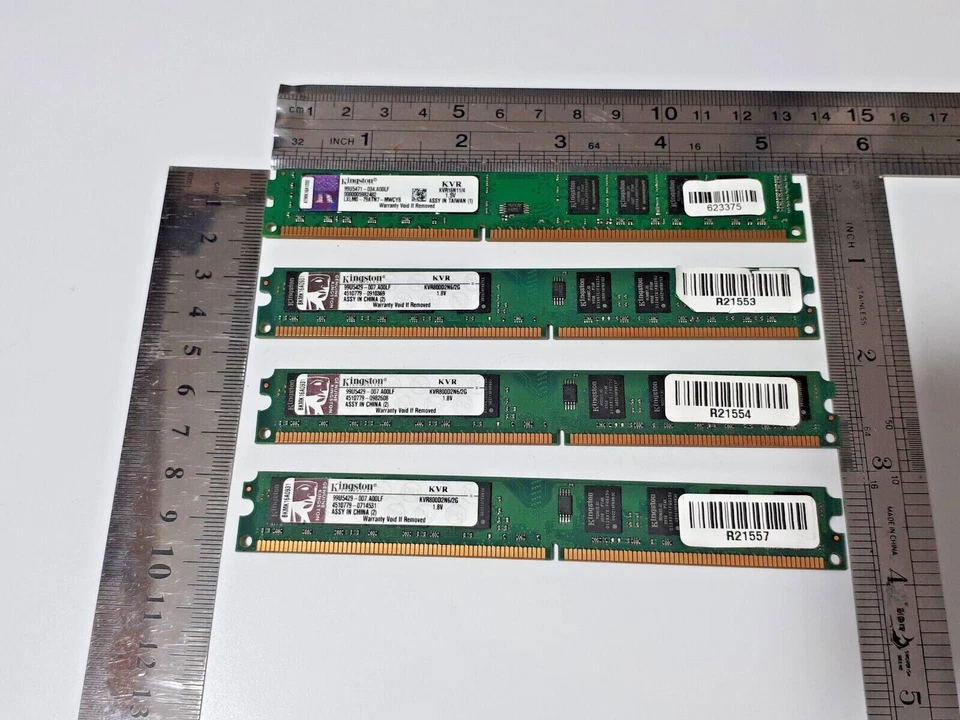 Used Kingston 2GB DDR2 & 4GB DDR3 Rem PC Memory Module - 5 Pcs. Sold As Bundle - Image 4 of 4