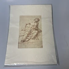 Andrea Mantegna Vintage Print "Man Lying on a Stone Slab" 1960’s