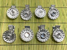 Lot of 8 Tin Metal Clip On Candle Holders for Christmas Tree