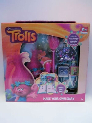 DreamWorks Trolls DIY Tagebuch Set Kinder Basteln Diary Stickern Glitzer